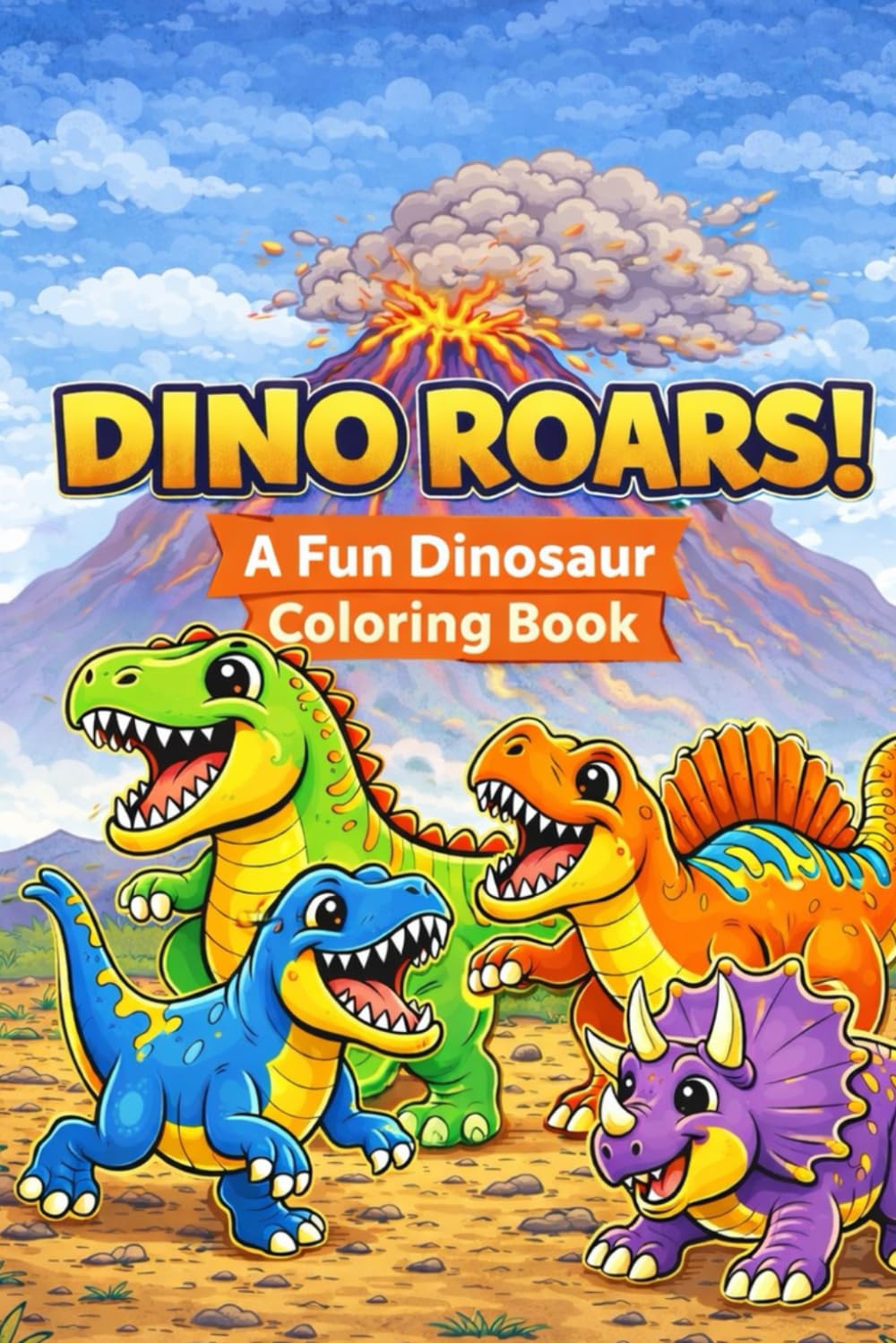 A fun dinosaur coloring book