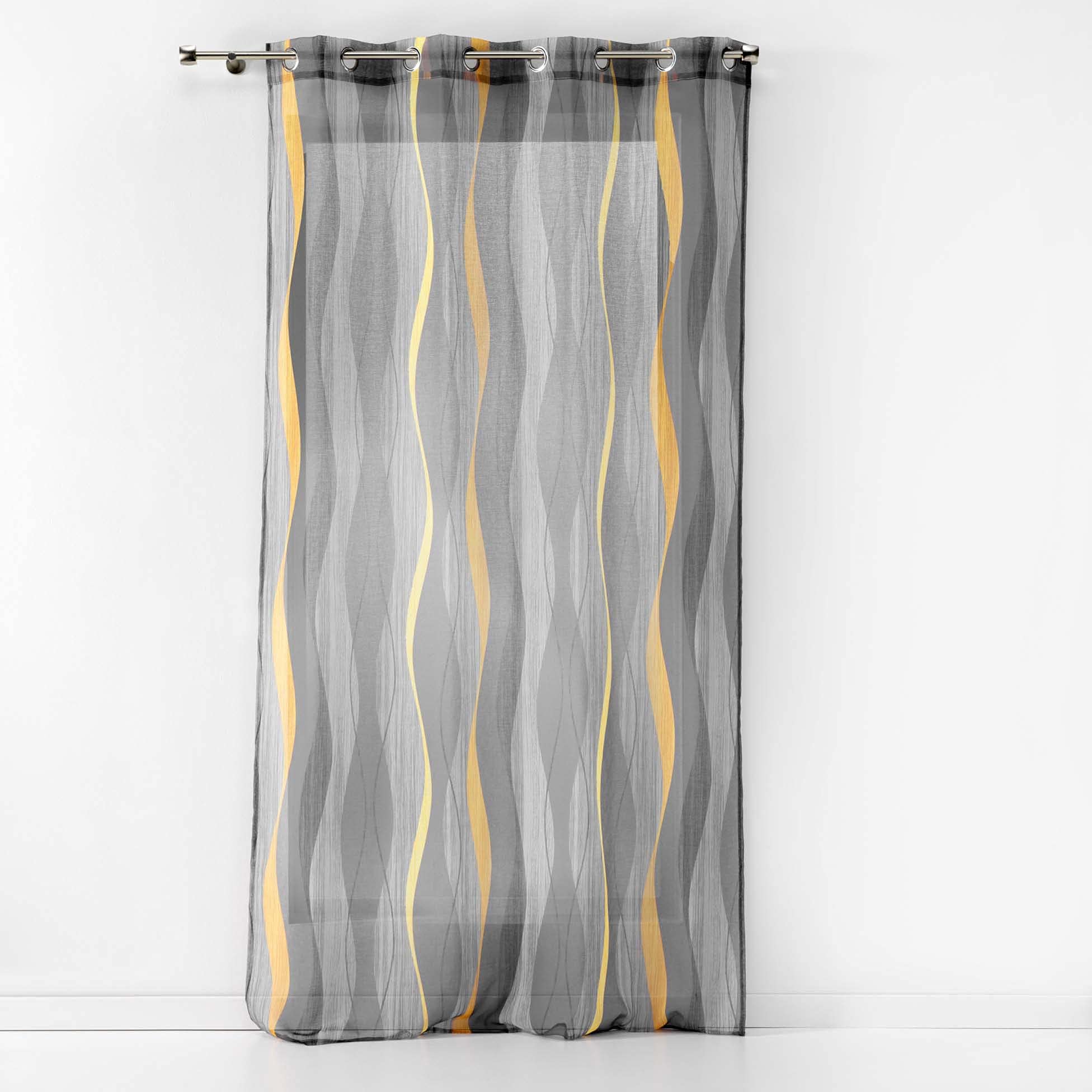 Douceur D'intérieur Yellow Douceur D'interieur 140 X 240 Cm Eyelet Curtain,