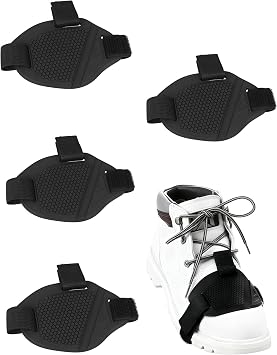 luvilly4 Pcs Durable Black Accesorios para Motos, Motorcycle Shoe Protector, Useful Gear Accessories for Men/Women