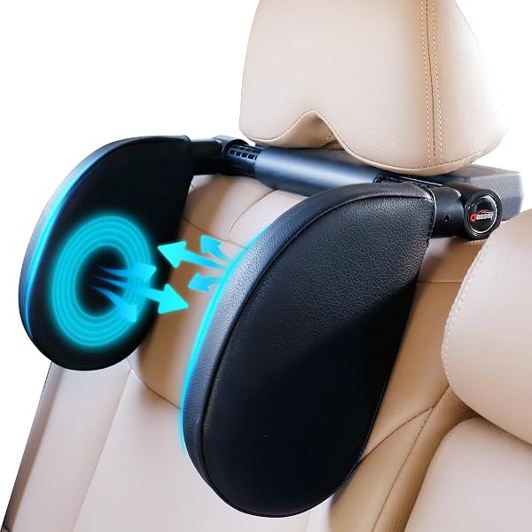 Oasser Poggiatesta Auto Bambini e Adulti 360° Regolabile Supporto per Collo e Testa CA1 Nero - 1