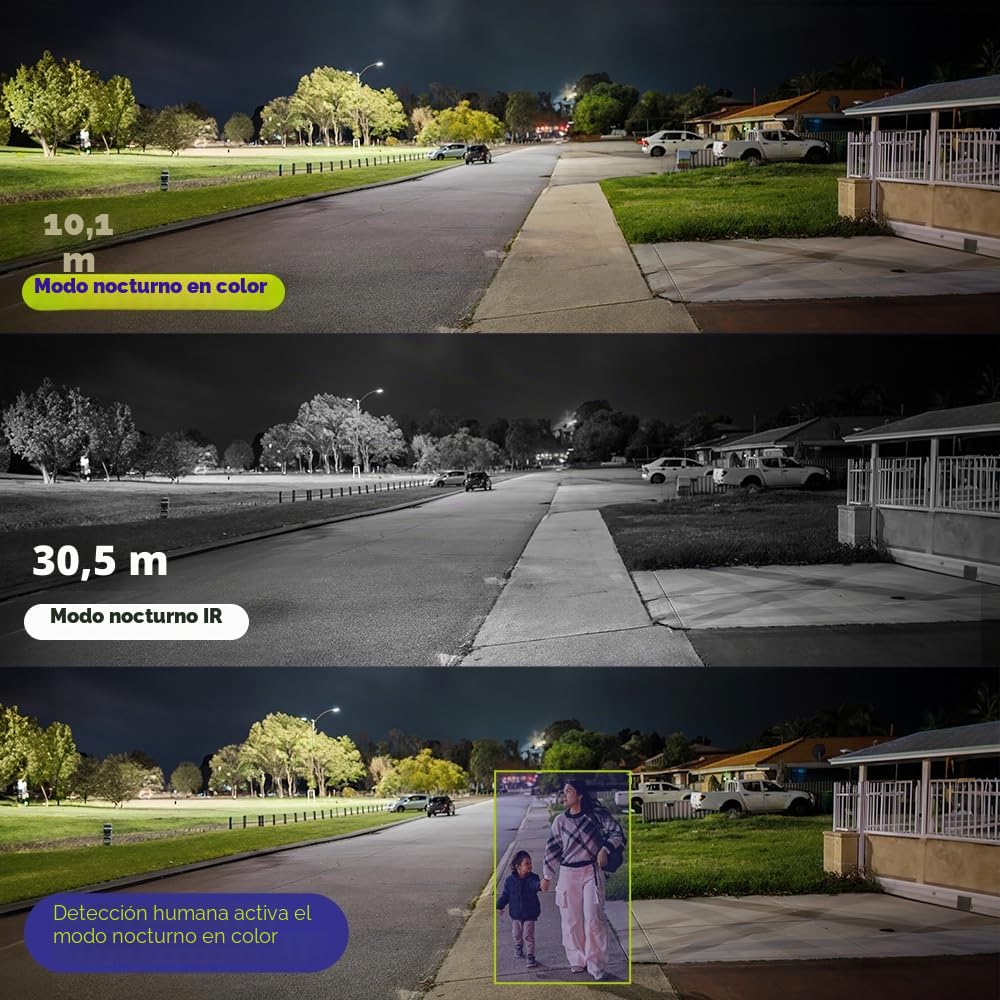 SANNCE Cámara de vigilancia HD 16 CH 4K con Sistema CCTV con WiFi NVR/WLAN IP cámara de vigilancia, Set de 4 cámaras de vigilancia 3MP, visión Nocturna de 30 m, Alarma de detección de Movimiento