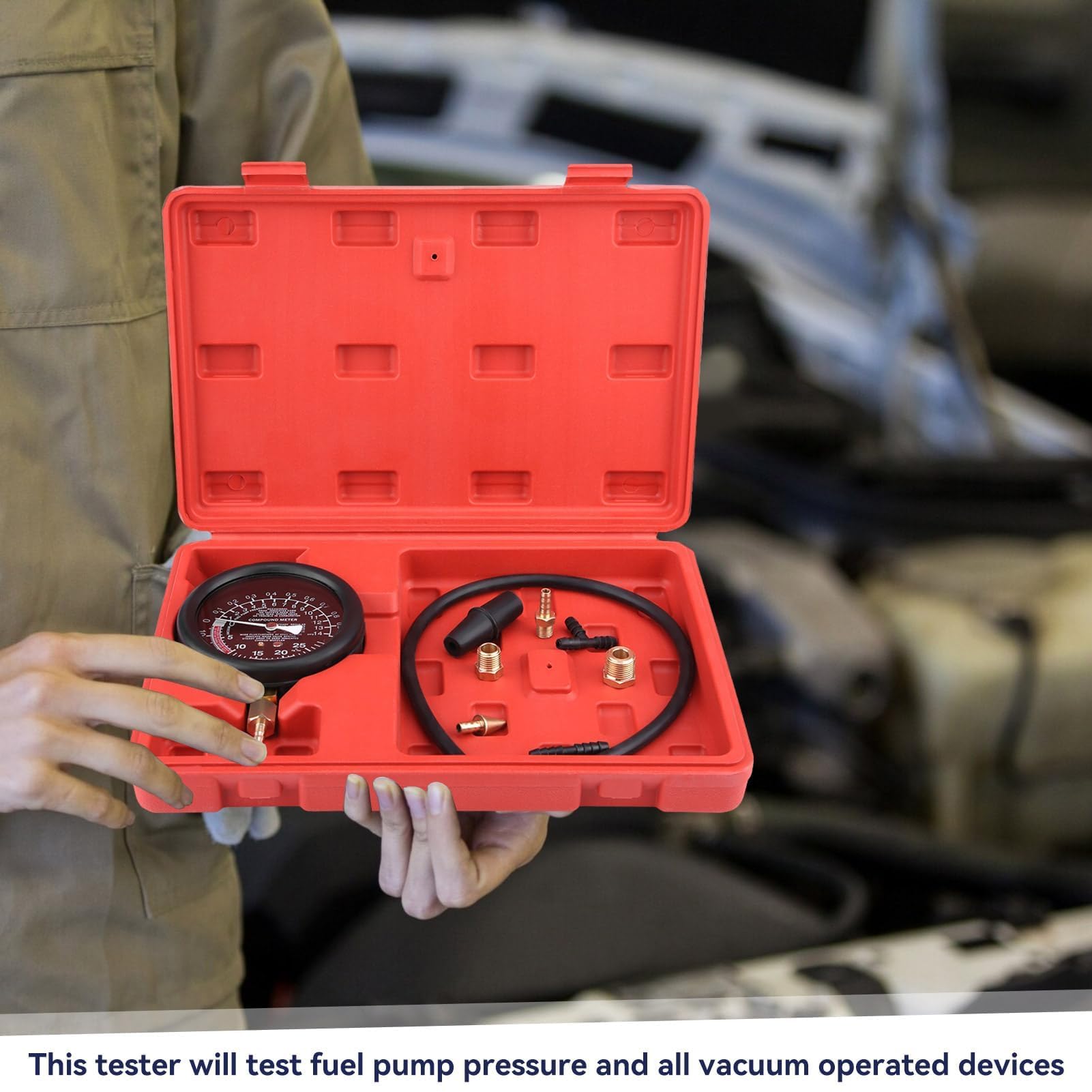 Tester Per Pressione Carburatore E Pompa Carburante | Manometro Diagnostico Per Motori 57-21 E 705-020 | Strumento Preciso E Durevole