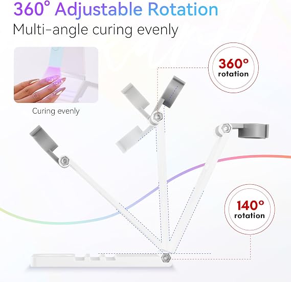 Makartt UV Nail Lamp Stand: Convenient for Nail Curing Gel-X Nail Tips