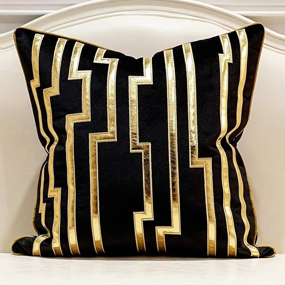 Amazon.co.uk gold and black cushion
