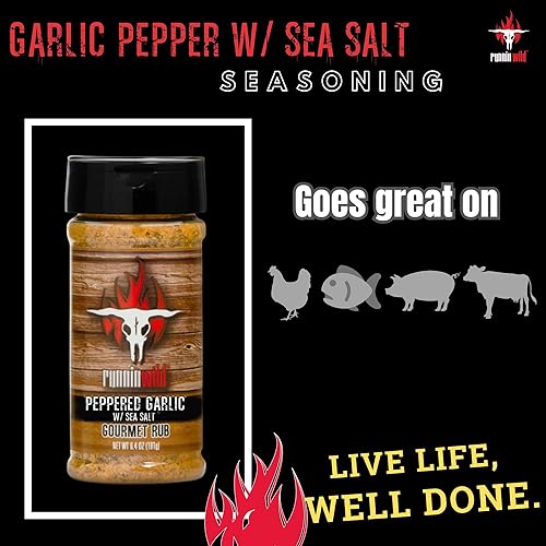 Vista 57 de Condimento de sal marina con pimienta Pimienta negra y sal marina agrietada de malla gruesa de 10 Runnin' Wild Foods, 7.2 onzas