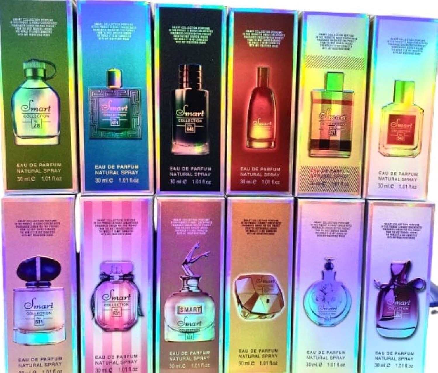 12 Pcs of Smart Collection Eau de Perfume 30 Ml Set I Aromatics Smells - Have Different types of Fragrances I Long Lasting Staying Performance I Collection of Usama Perfumes I Al Hafiz Oud
