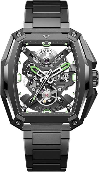 CIGA Design Edge Hunter Skeleton Automatic Watch, Titanium Carbon