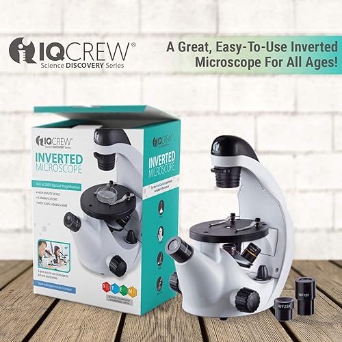 Miniatura 2 de IQCrew por AmScope 40X-200X Kids Inverted Microscopio compuesto para estudiantes