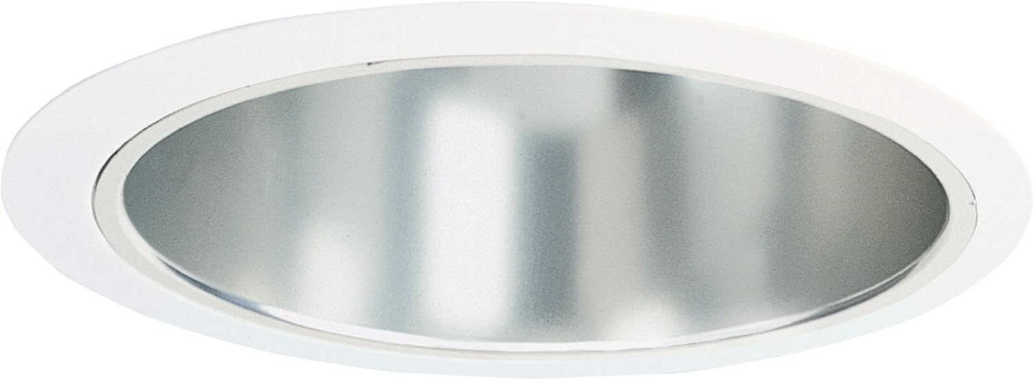 Juno Lighting Group 247B-WH Shallow Black Alzak Cone, 6-Inch, White