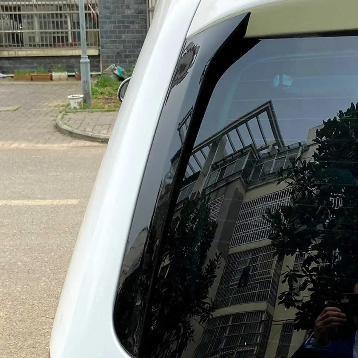 2 sztuk samochodów czarne plastikowe tylne okno boczne spoiler