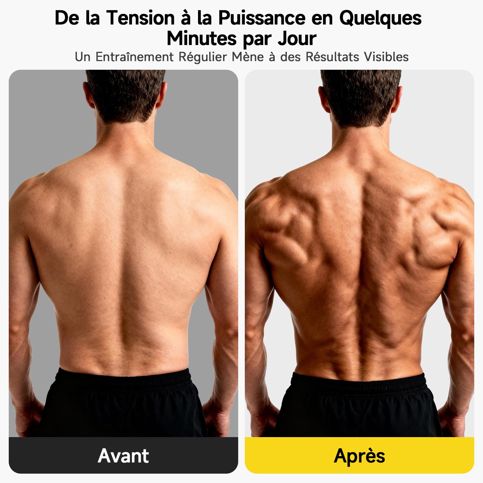 Électrostimulateur Musculaire pour Cou et Dos, EMS Masseur Dos et Cervicales avec Télécommande, Stimulateur Musculaire 30 Niveaux & 10 Modes, Sangle Electrostimulation pour Cou Dos, Entraîneur Cou EMS