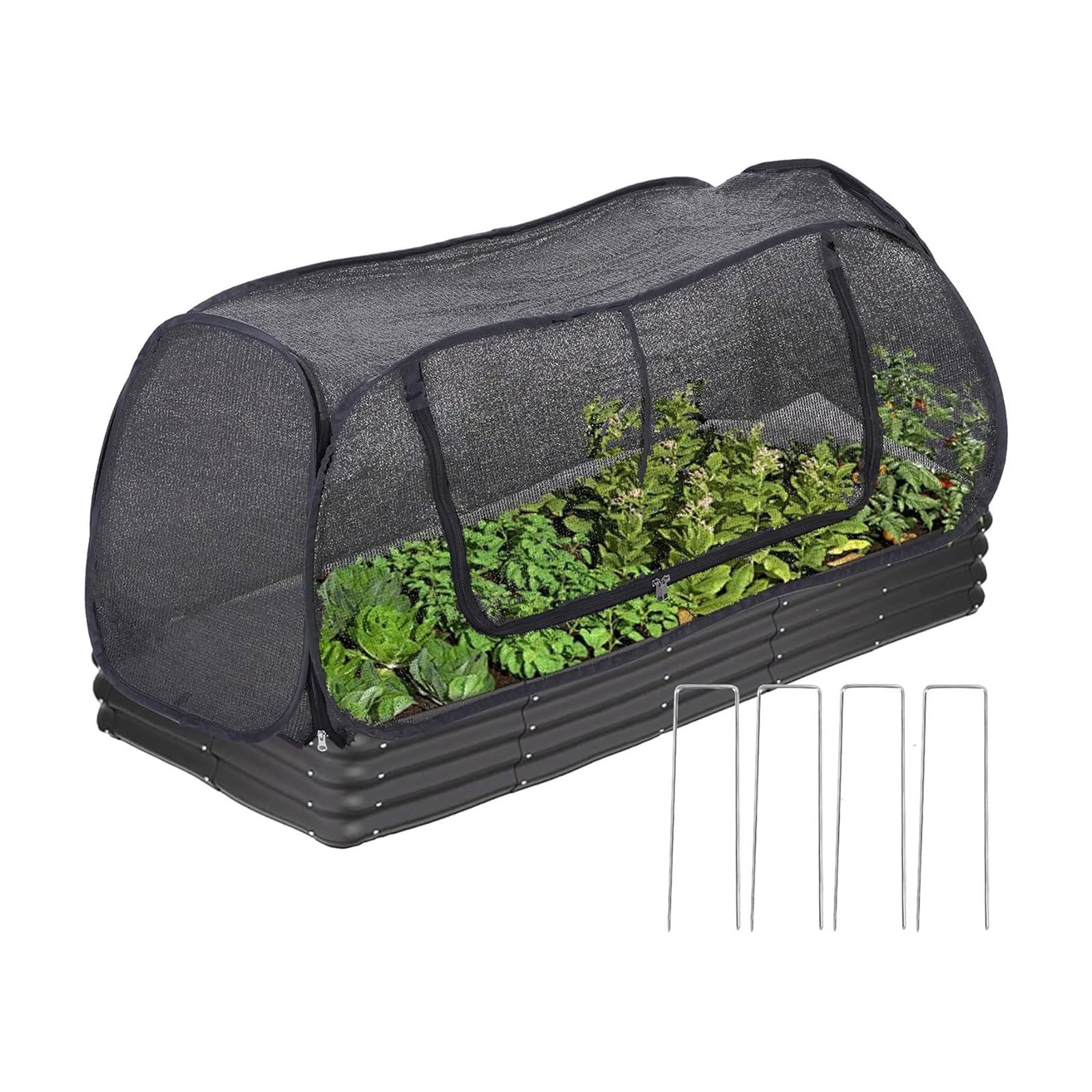 Constant Garden Protect with Reinforced Frame and Fly Networking for Vegetables Posies and Containered Bushes Plant Protect for Hoisted Mattresses