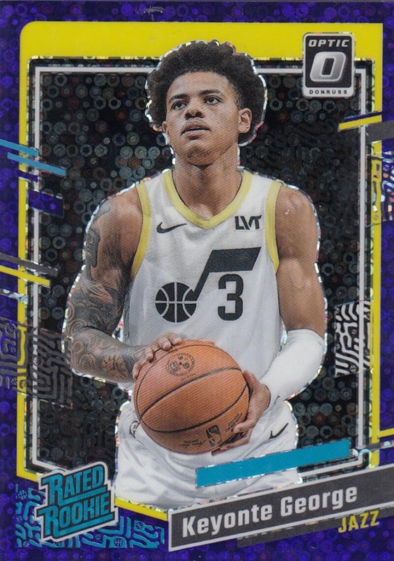 Basketball Trading Card 2023-24 Donruss Optic Fast Break Purple #223 Keyonte George NM Near Mint RC Rookie 48/99 Jazz