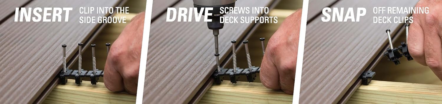 Flash Sale TurboClip 89180 Hidden Composite Decking Fastener