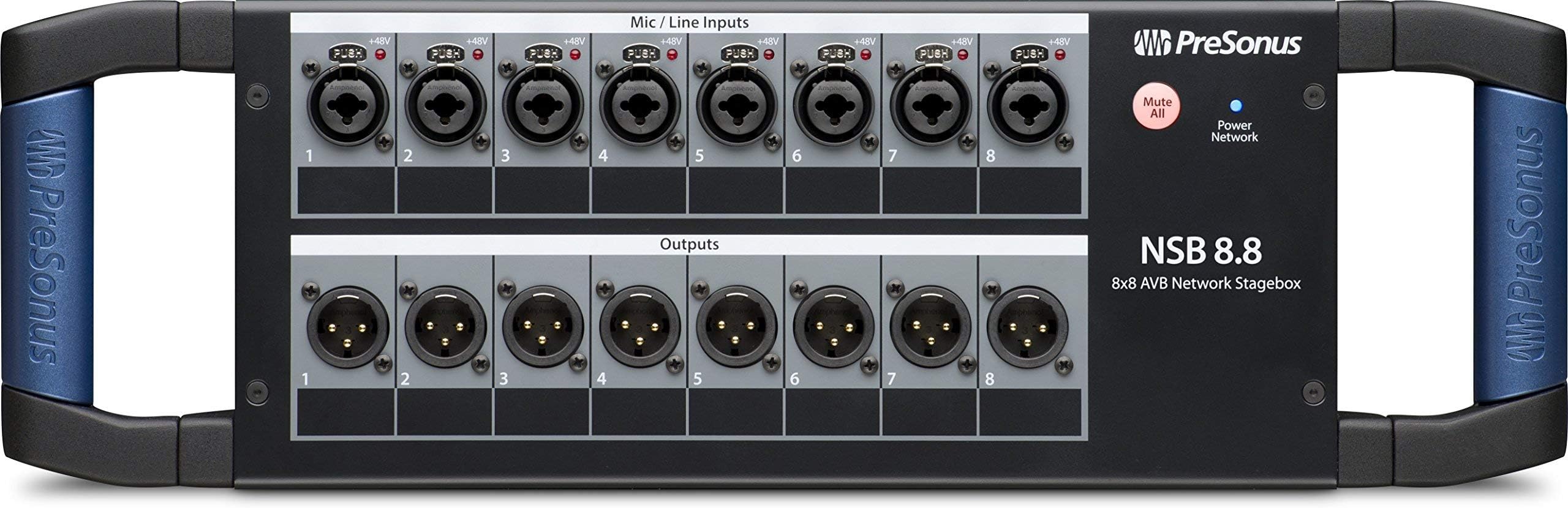 PreSonus NSB 8.8, 8x8, AVB-Networked Stage Box for Digital Mixers