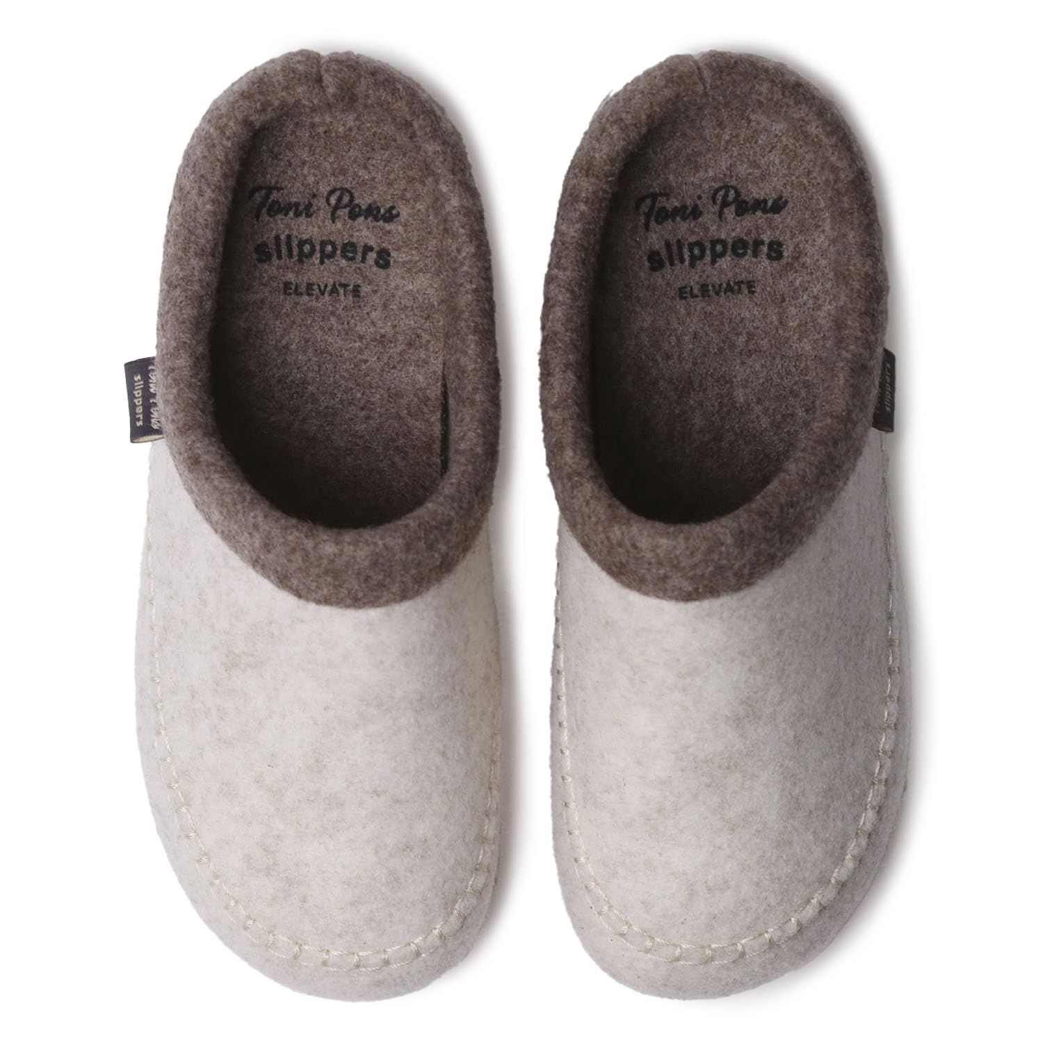 Toni PONS - Zapatillas de IR por casa,Suela de Goma Antideslizante,Slippers de Fieltro,Cubiertas,cuña para: Mujer
