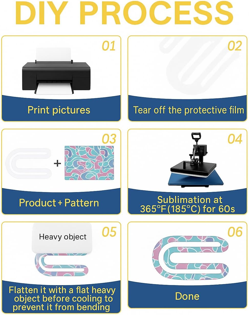 20 Pcs Sublimation Paper Clips Jumbo Blanks, 4x2 Inch Acrylic Sublimation Paperclips Blanks Large for DIY Thermal Transfer Designs, Gifts, Home, Office, School Crafts Supplies image 4