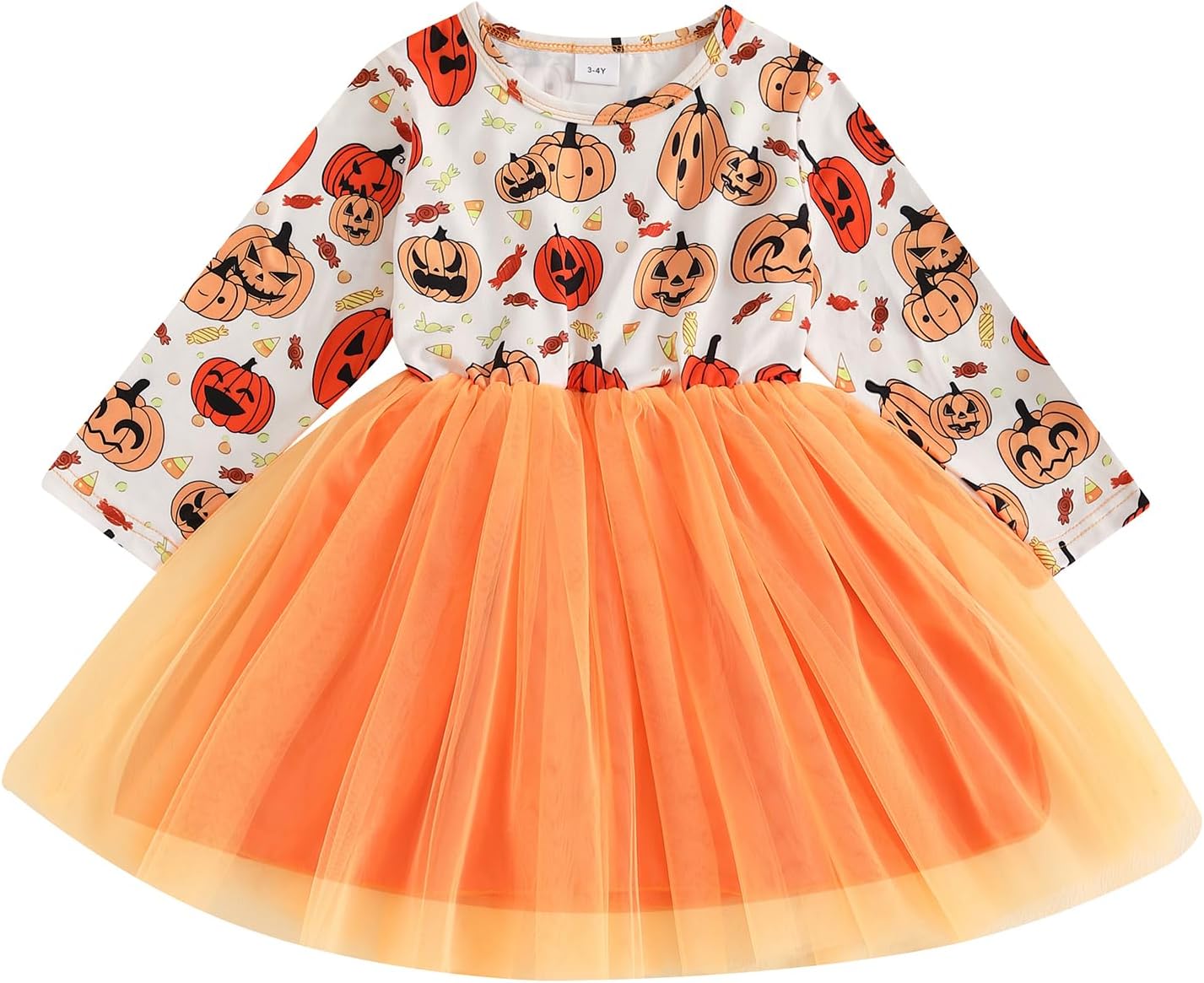 PENNSOY Kids Baby Girls Casual Dress, Long Sleeve Crew Neck