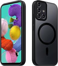 Tawarror Magnetic Case for Samsung Galaxy A51, Translucent Matte Case for Samsung A51 Hard Back Cover PC Anti Scratch TPU Anti-Drop Anti-Fingerprint Protection Case, Black