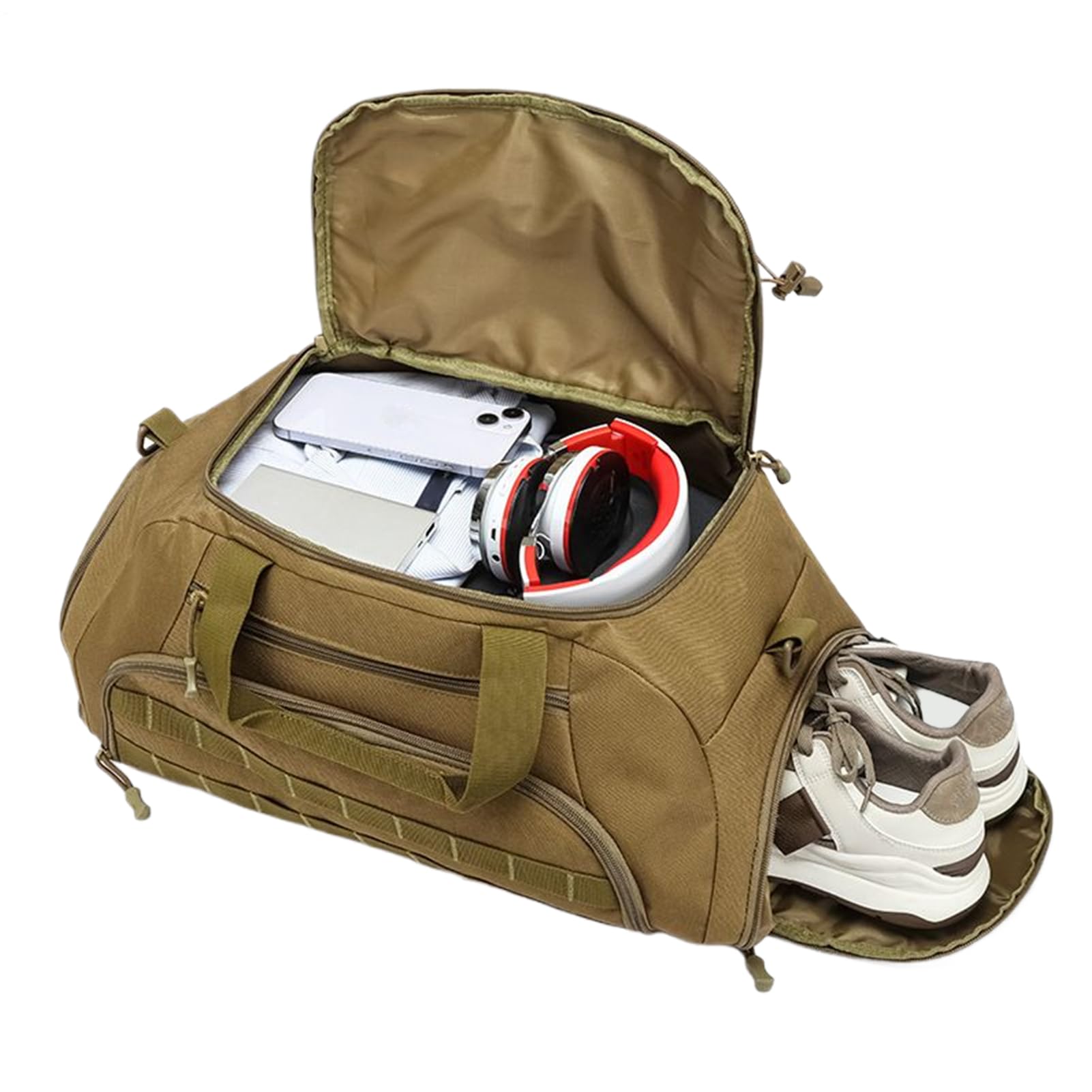 Mochila Deportiva Gran Capacidad con Compartimento para Zapatos | Bolsa Deportiva Ligera Para Senderismo para Viajes Aire Libre Acampada Pesca Entrenamiento Noche Fin De Semana