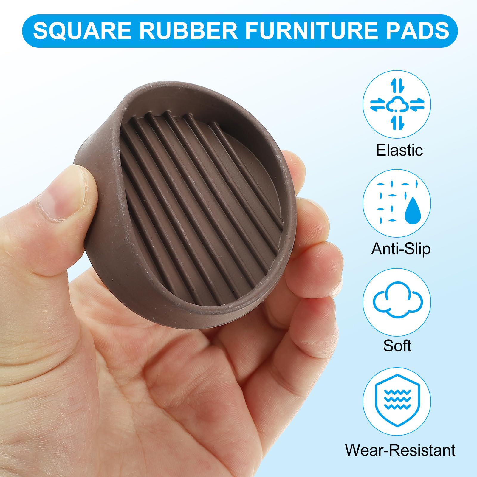 PATIKIL 2" Round Rubber Furniture Pad - Image 3