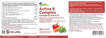 ALLBE Active B Complex - Helps in Energy Metabolism & Tissue Formation - 180 Capsules, 90 Count (Pack of 2)