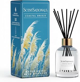 Water-Based Reed Diffuser - Coastal Breeze - 5 FL OZ Aromatherapy Reed Diffuser