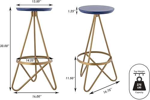 Miniatura 3 de JONATHAN Y BSL1000A Spiroa - Taburete de bar circular de metal industrial moderno de 30 pulgadas para el hogar, cocina, comedor, espacios de