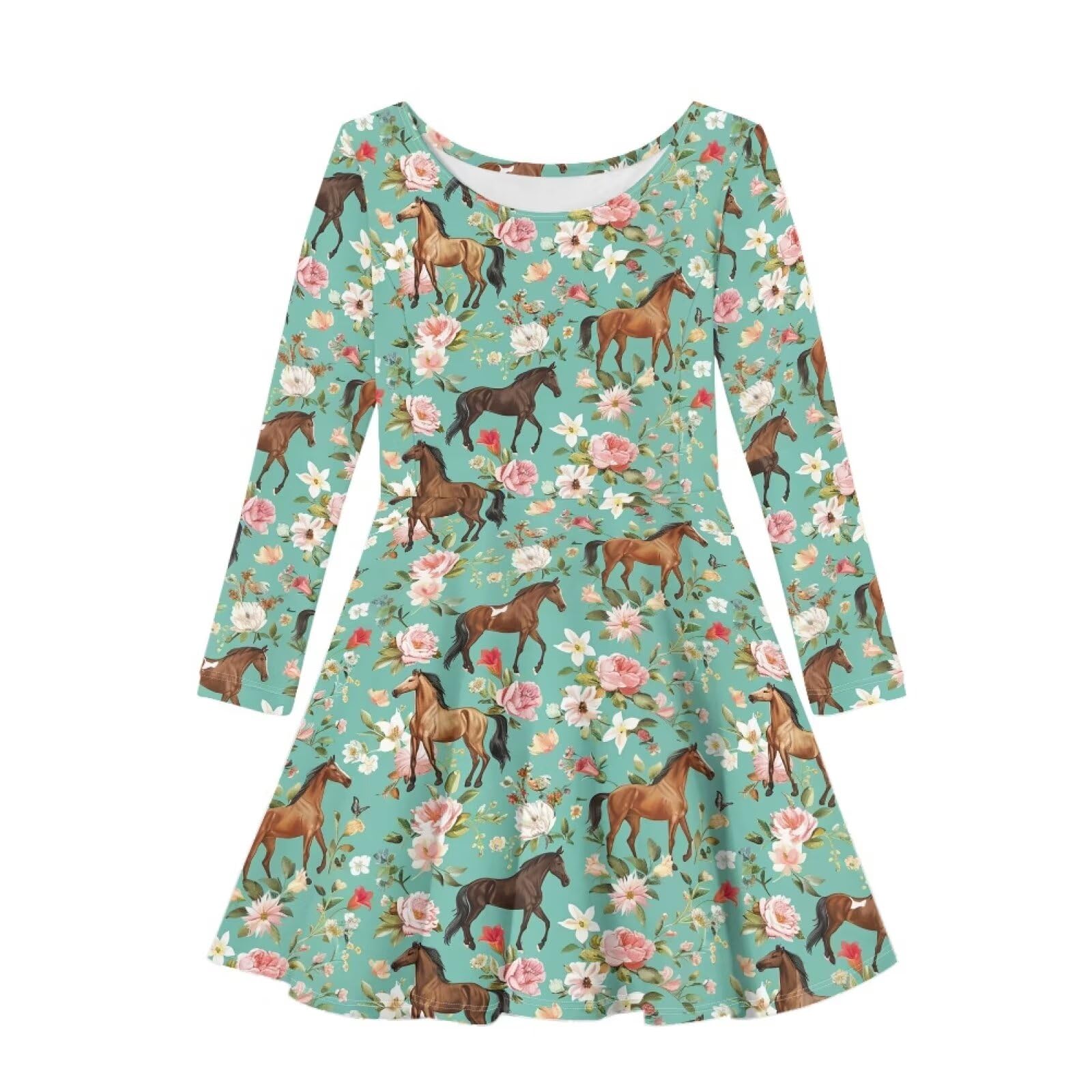 Upetstory Girls' Casual Dresses Kids Playwear Dresses Swing Twirly Skater Dress