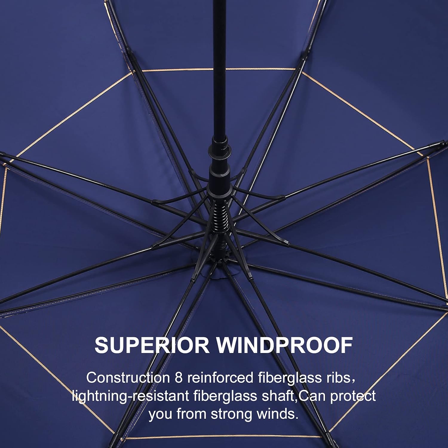 UV Protection UPF 50+ Golf Umbrella 62/68 Inch Large Umbrella Automatic Open Sun Umbrella Windproof Vented And Sturdy Construction Shade For Rain And Blocking Sun