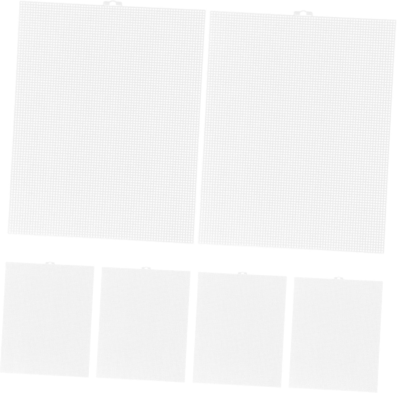 DOITOOL 6pcs Plastic Mesh Canvas Sheets for Crocheting Embroidery Crafting Mesh Knitting Sheets
