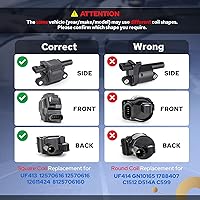 Vista 2 de Juego de 8 bobinas de encendido cuadradas compatibles con Chevy GMC Cadillac Camaro Corvette Express Impala CTS Rainier Avalanche Silverado 1500