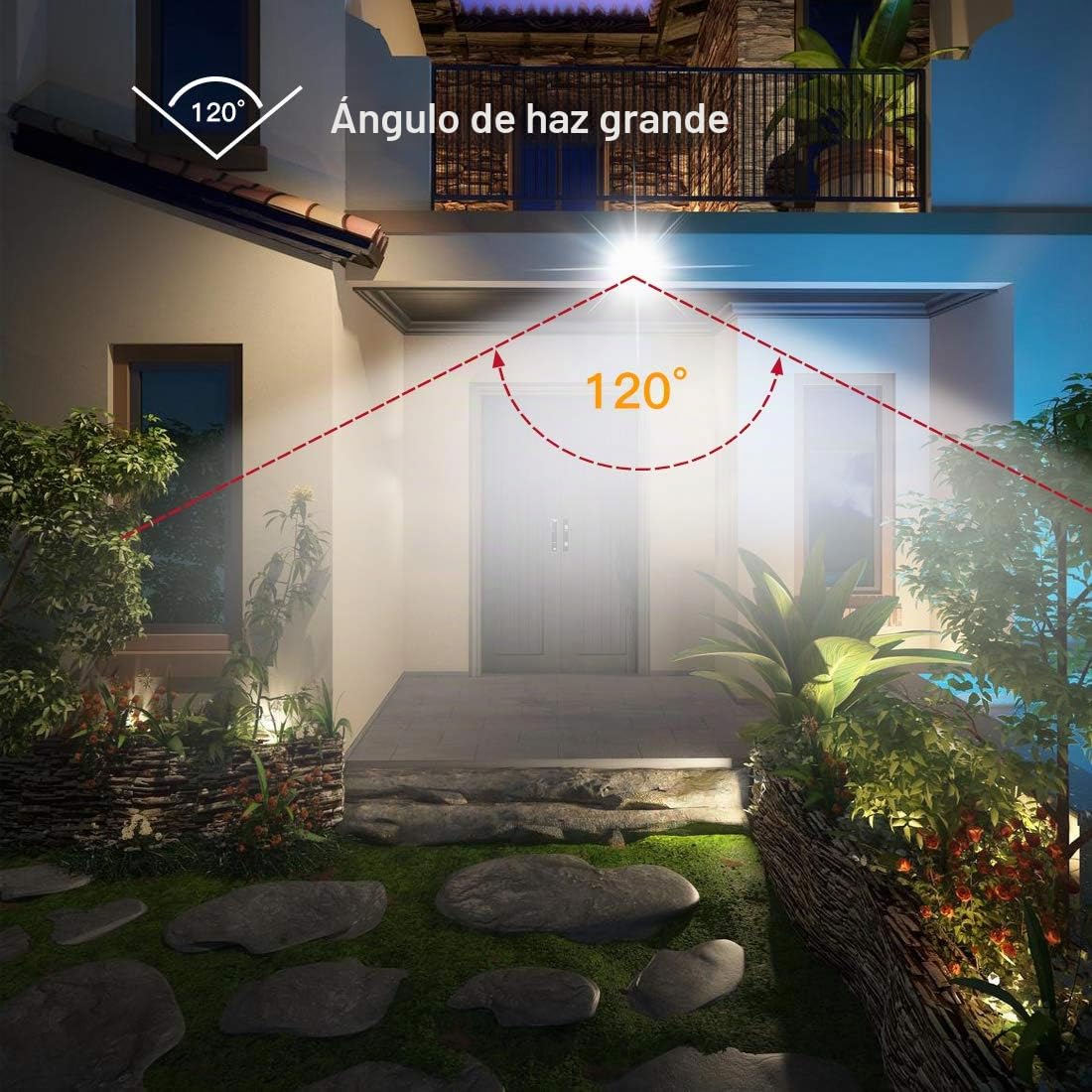 YIQIBRO 100W Focos LED Exterior 2 Piezas, 10000LM 6500K Superbrillante Blanco Frío Luces LED Exterior, IP67 Impermeable Proyector para Jardín, Terraza, Garaje, Almacén, Fábrica, Taller
