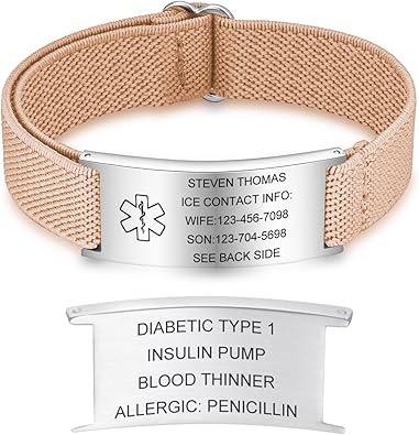 Bracelets For Seniors Personalised Medical Alert Bracelet - Main Image
