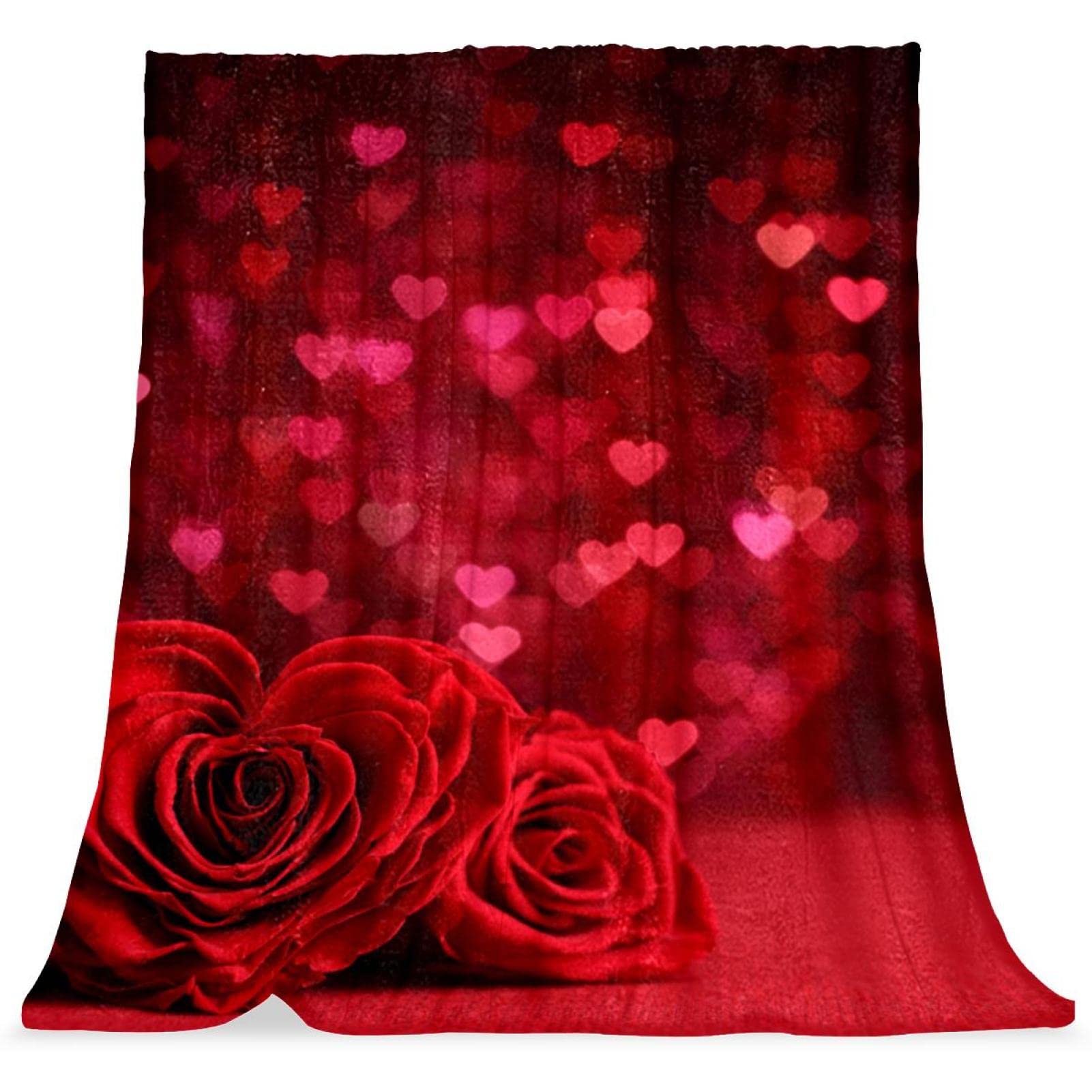 Couverture de lit confortable et moelleuse motif fleur coeur pour lit enfant et adulte TBOUOBT