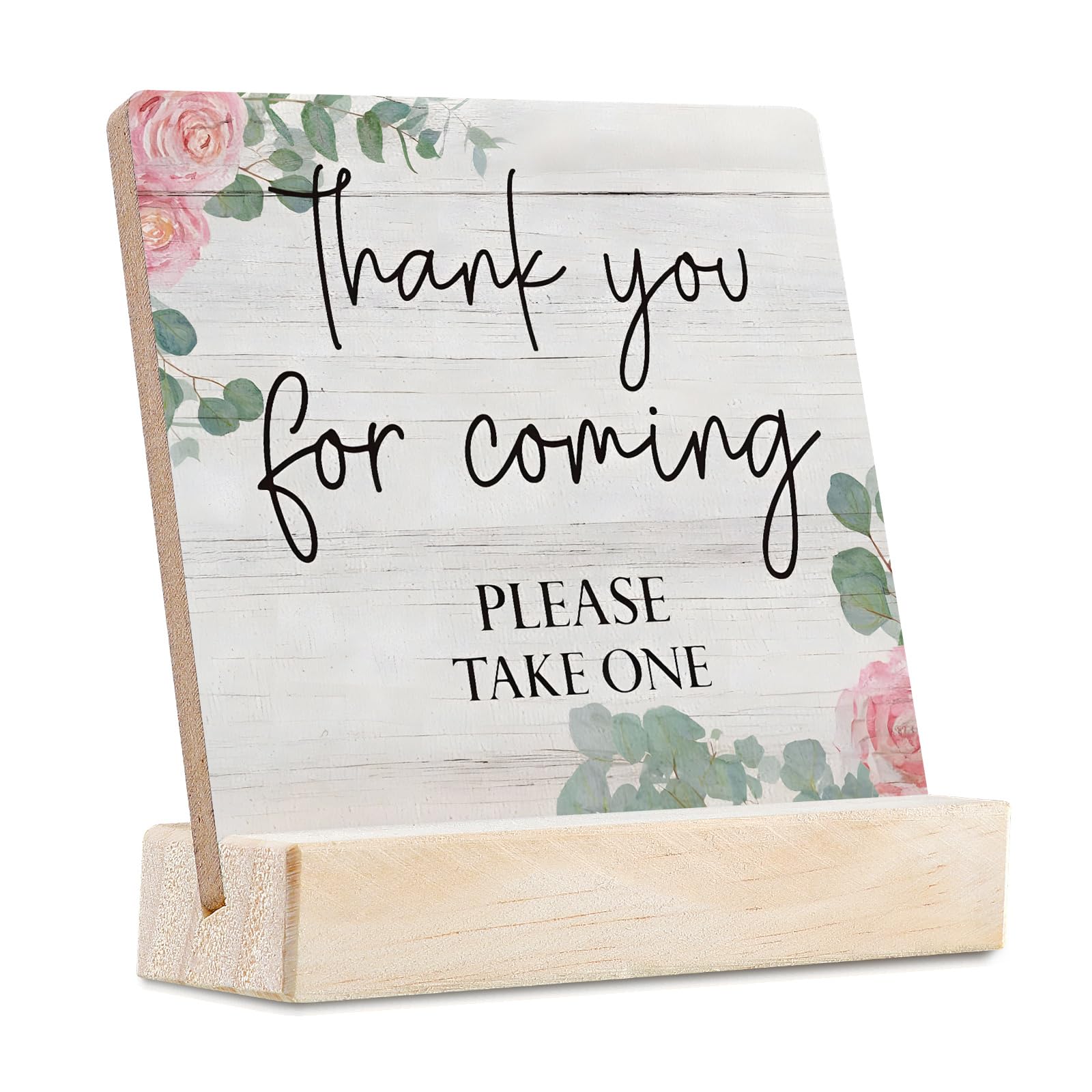 Thank You for Coming, Please Take One Sign, Bridal Shower Sign, Wedding Decor, Bridal Shower Welcome Sign, Wedding Signage Wooden Plaque with Wood Stand for Wedding Reception Decorations