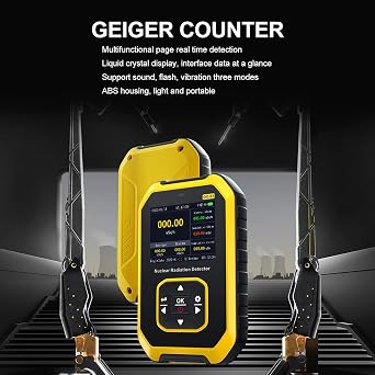 Geiger Counter Nuclear Radiation Detector,Digital Radiation Dosimeter with LCD Display Portable Handheld X-ray Radioactivity Electromagnetic Field Radiation Monitor Tester