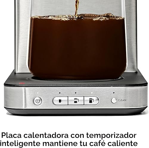 Miniatura 3 de OXO Cafetera Brew de 8 tazas con función de una sola porción sin cápsulas y jarra de vidrio - Certificado SCA