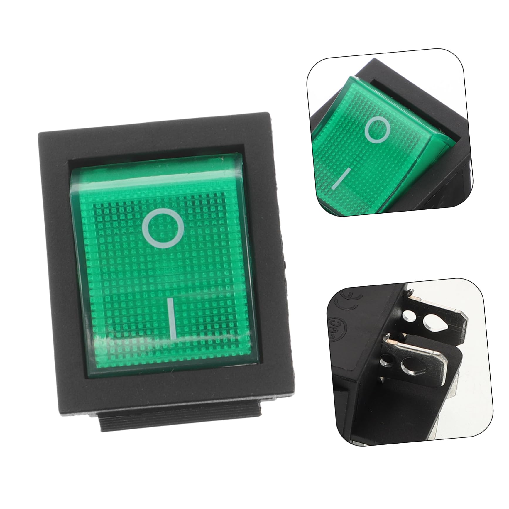 5pezzi Interruttore Bilanciere Verde Da Switch Nautico Per Rv e Generatori Design Unico e Affidabile Facile Installazione e Versatile Per Uso Marino e Industriale