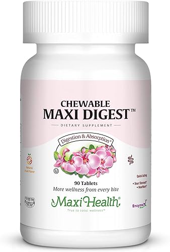 Maxi Salud Chewable DigestLas enzimas digestivasRápido Actuando naturales90ChewiesKosher