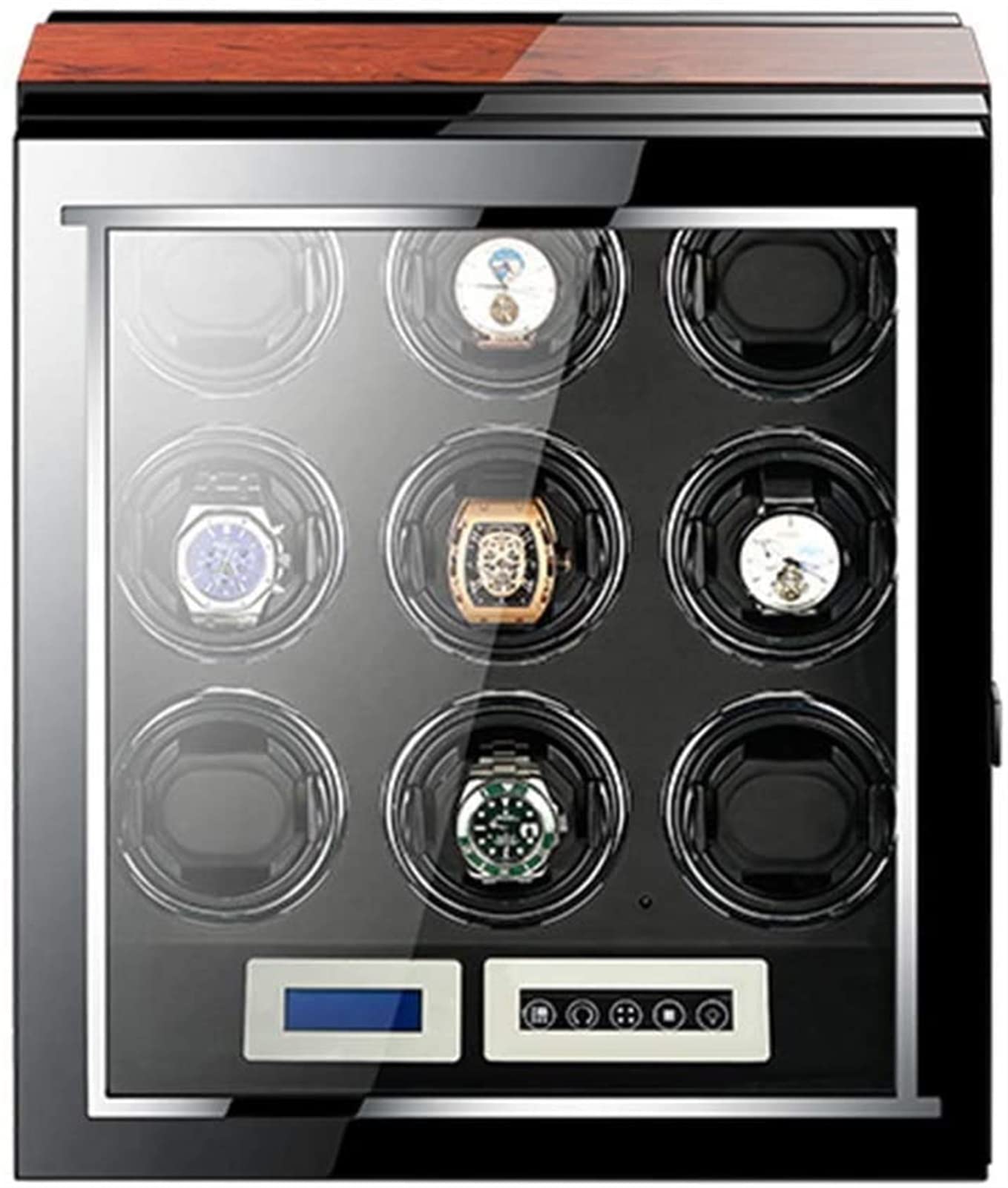 CGCSYZ Automatic Watch Winder Watch Winder Box With Remote Control Adjustable Watch Pillows LCD Touch Screen Quiet Motor Accessories
