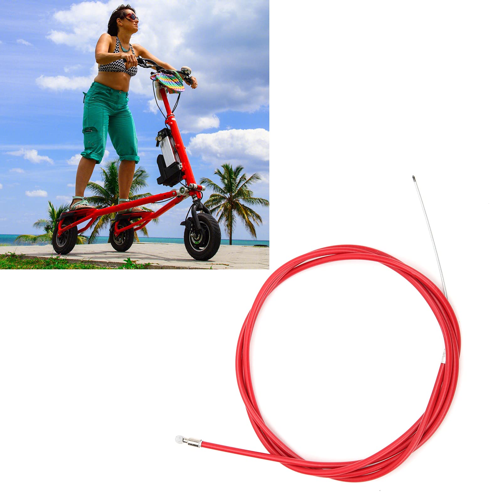 Jerys Electric Scooter Brake Cable, LongLasting Scooter Brake Cable for Xiaomi M365 for Xiaomi 1S for Xiaomi LITET