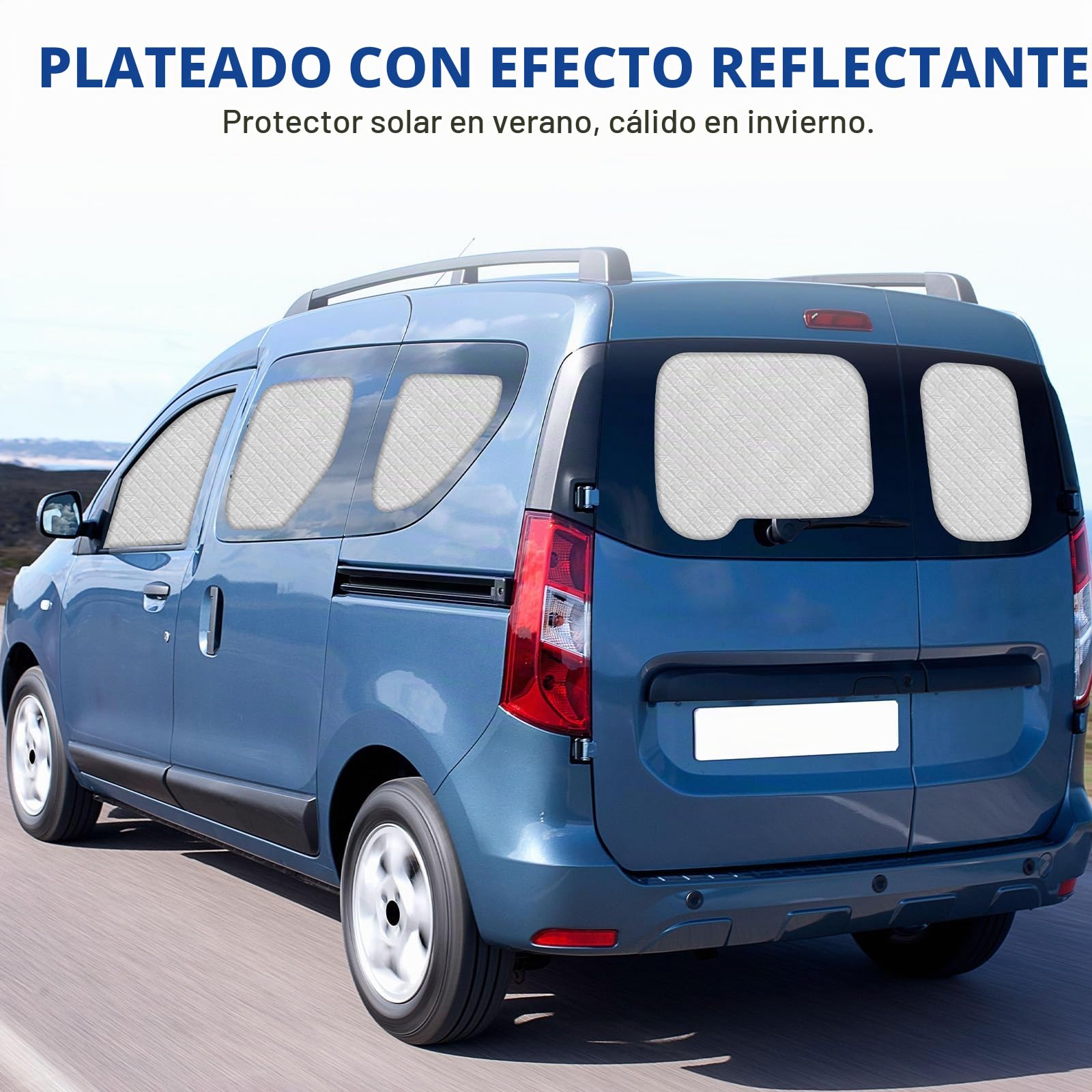 Parasol del Parabrisas Automóvil Reemplazo para Dacia Dokker 2015-2025, 9 Piezas Cabina del Conductor, Cubierta de Parasol Automóvil, Plegable Forro Negro | Cubierta para parabrisas de coche, protección integral, lámina de aluminio, parasol plegable, refl