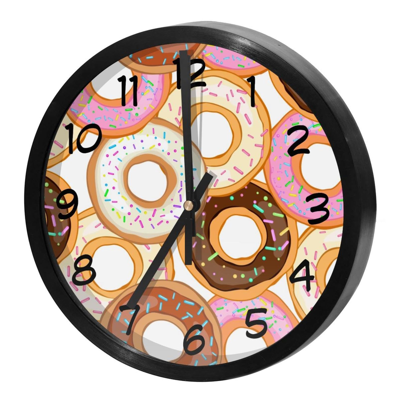 Horloge murale silencieuse donut pour décorer sans nuisances
