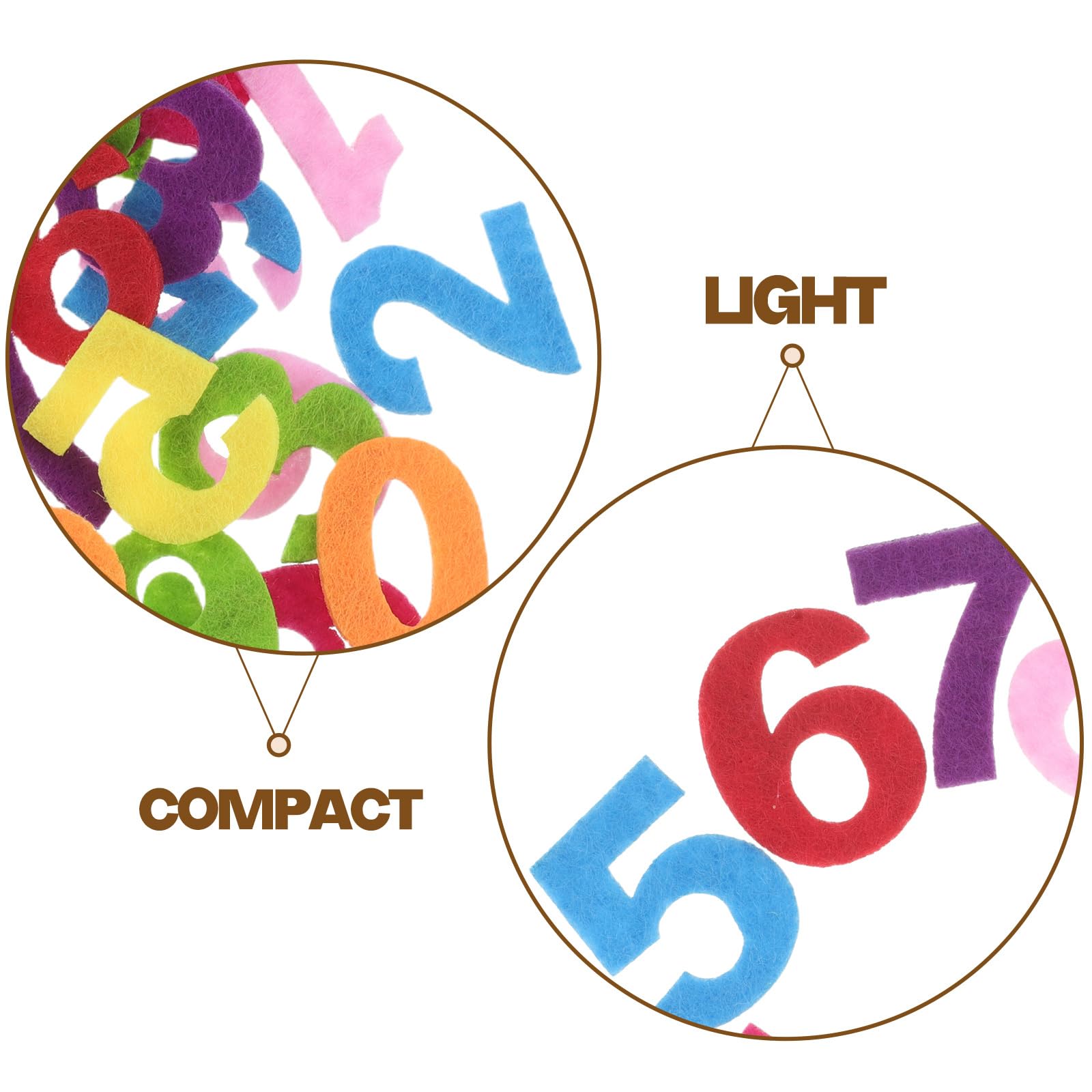 Amazon | Lurrose フェルト 数字 工作用 不織布とフェルト製