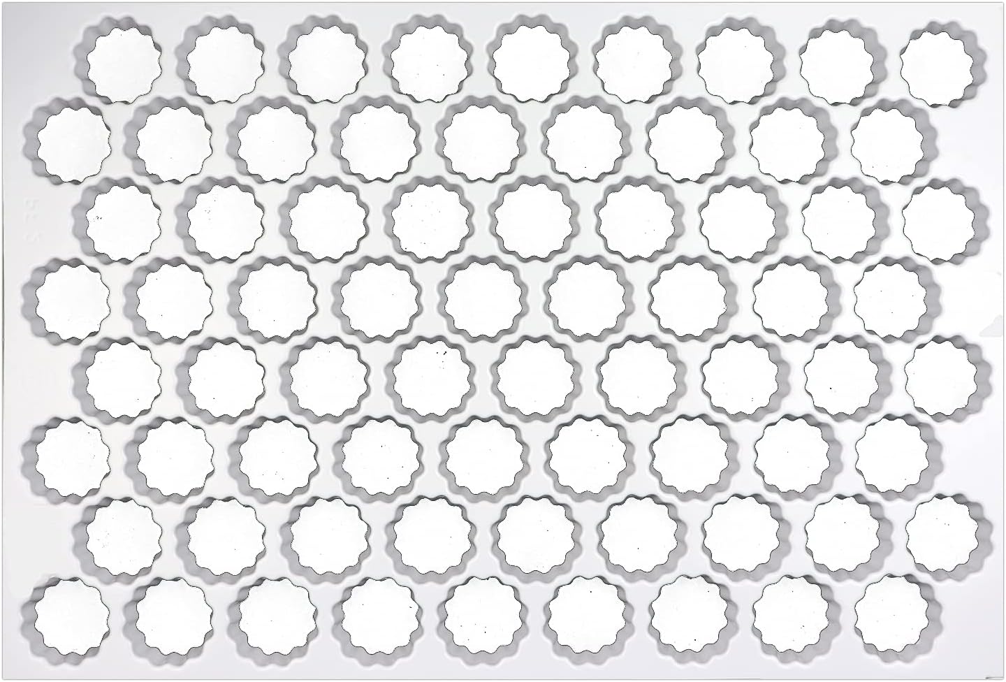 Thermo Cookie Cutting Sheet 1-3/4" Rosette 72/Sheet