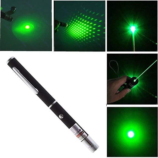 Ultra Powerful Green Laser Pointer Pen, 1000 FT Range with Adjustable Cap for Presentation, Long Range Laser Beam with Ext...