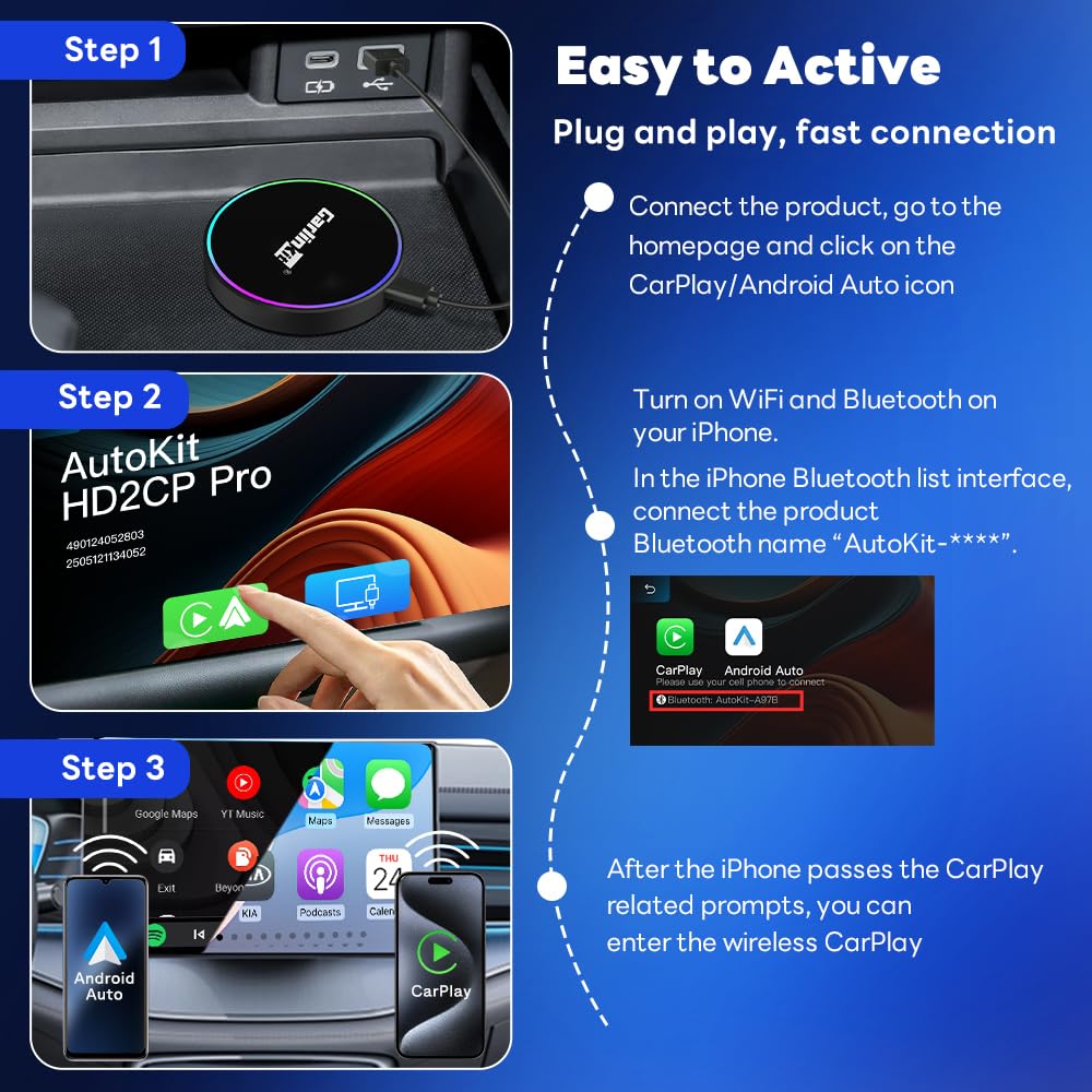 Amazon.com: Carlinkit HD2CP Pro HDMI Wireless CarPlay Adapter