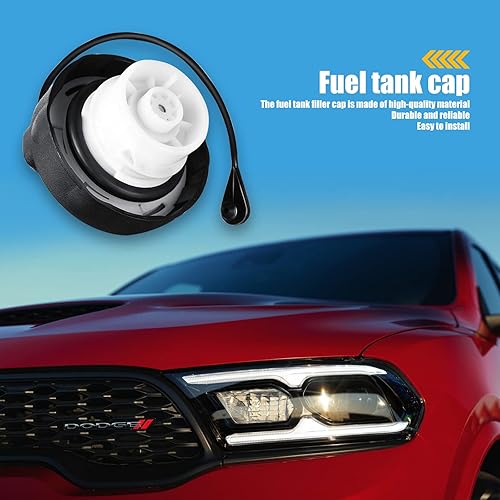 Miniatura 6 de Pack-1 - Tapa de combustible para automóvil, 52030377AB 5278632AG 5278632AG Tapa de gasolina de repuesto para Chrysler Dodge (negro)