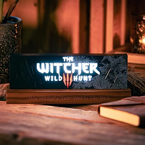 Miniatura 2 de The Witcher III: Luz con logotipo de Wild Hunt, licencia oficial, luz LED para sala de estar u oficina, móvil compatible, Xbox, PS5 y PC, idea de